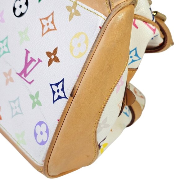 LOUIS VUITTON Takashi Murakami White Multicolor Claudia Speedy Satchel Shoulder - Picture 11 of 16